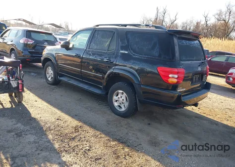 2002 Toyota Sequoia Limited V8 z USA, uszkodzony, nr VIN 5TDZT38A92S113992